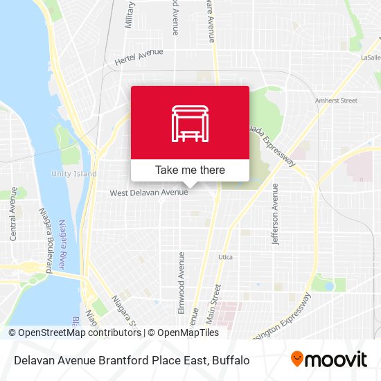 Delavan Avenue Brantford Place East map