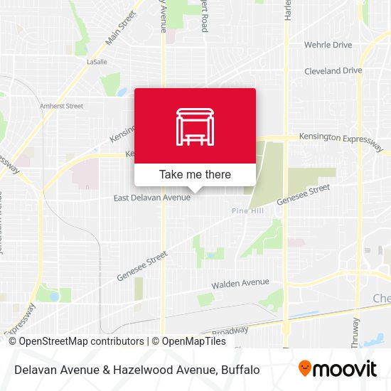 Delavan Avenue & Hazelwood Avenue map
