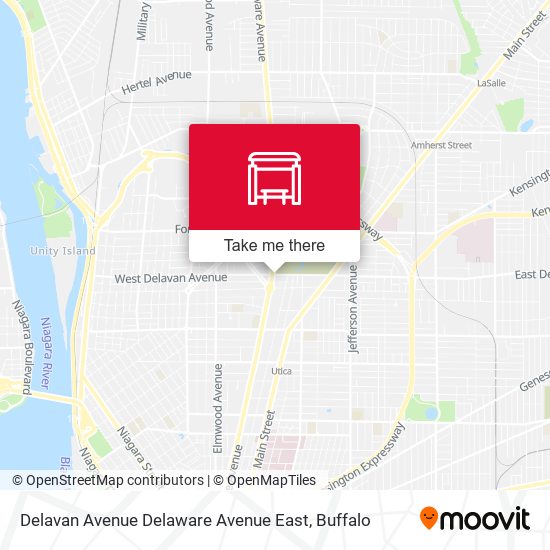 Mapa de Delavan Avenue Delaware Avenue East