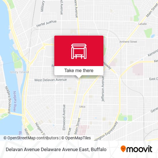Delavan Avenue Delaware Avenue East map