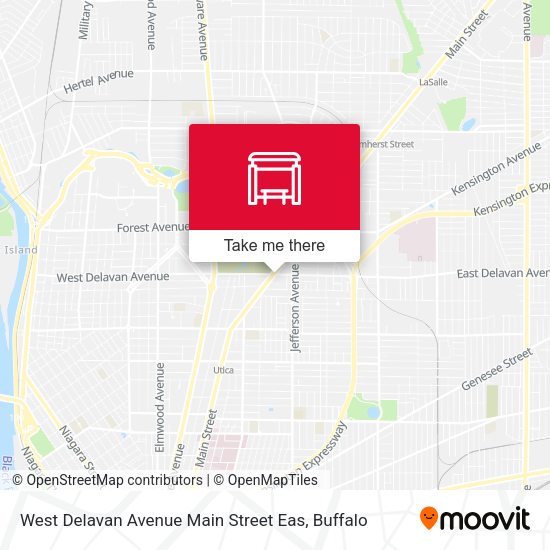 West Delavan Avenue Main Street Eas map