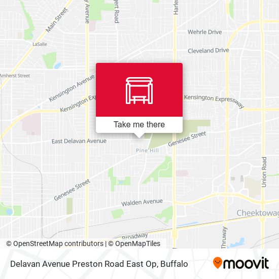 Delavan Avenue Preston Road East Op map