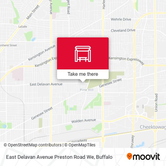 Mapa de East Delavan Avenue Preston Road We