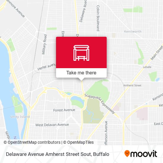 Delaware Avenue Amherst Street Sout map