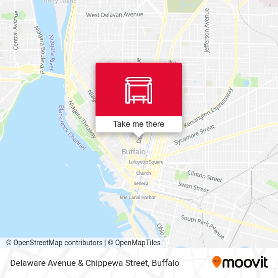 Delaware Avenue & Chippewa Street map