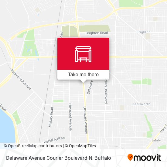 Mapa de Delaware Avenue Courier Boulevard N