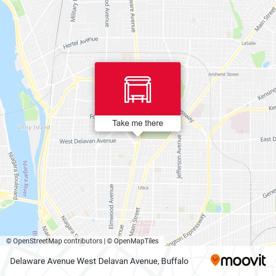 Delaware Avenue West Delavan Avenue map
