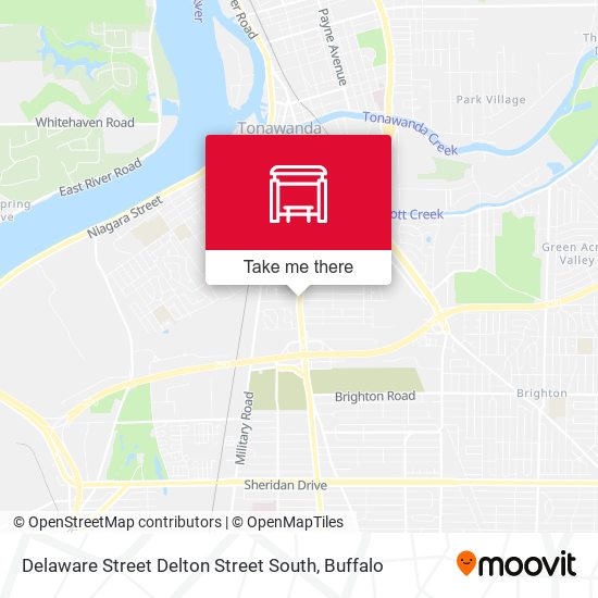Delaware Street Delton Street South map
