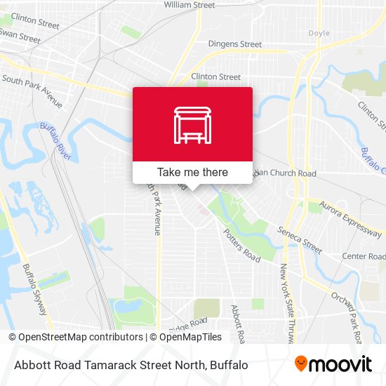 Abbott Road Tamarack Street North map