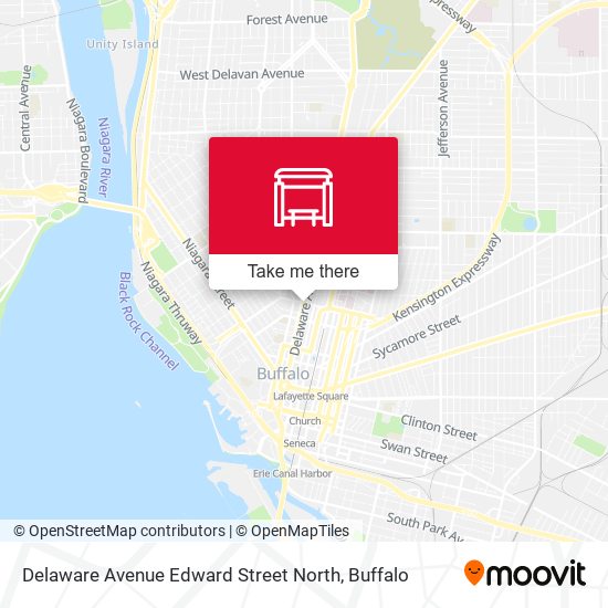 Delaware Avenue Edward Street North map