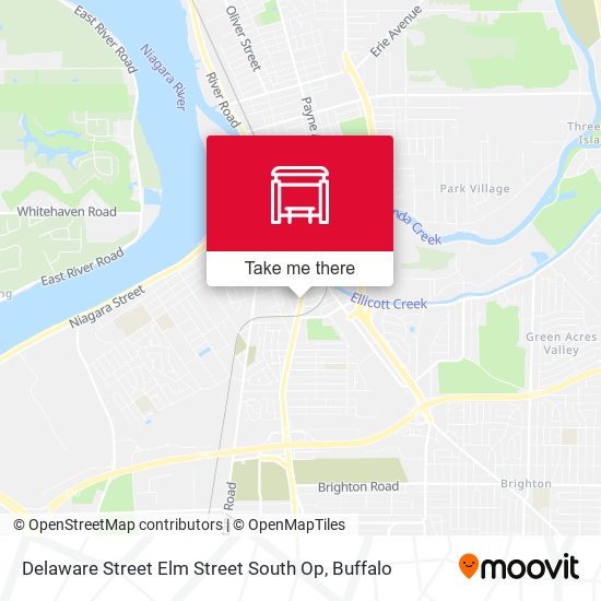 Delaware Street Elm Street South Op map