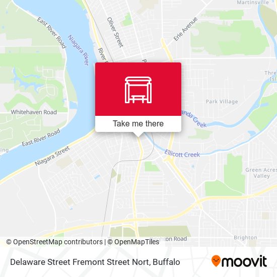 Delaware Street Fremont Street Nort map