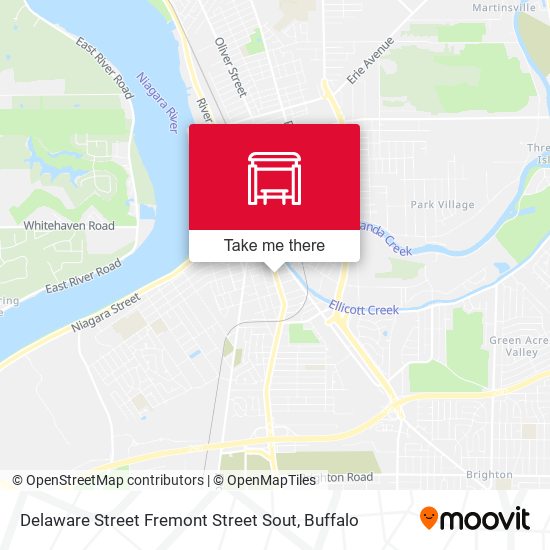 Mapa de Delaware Street Fremont Street Sout