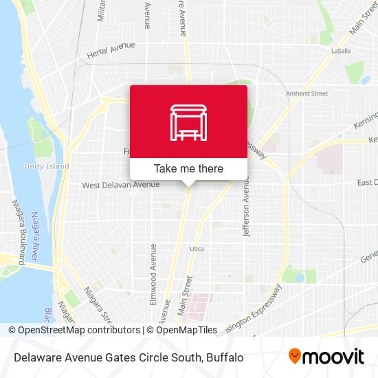 Delaware Avenue Gates Circle South map