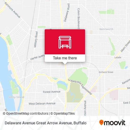 Delaware Avenue Great Arrow Avenue map