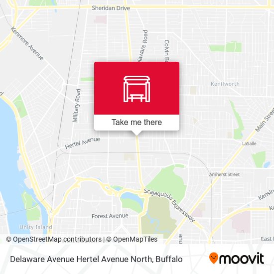 Delaware Avenue Hertel Avenue North map