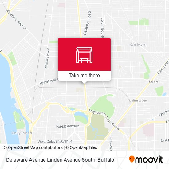 Mapa de Delaware Avenue Linden Avenue South