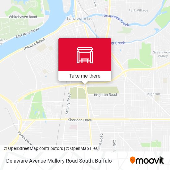 Delaware Avenue Mallory Road South map