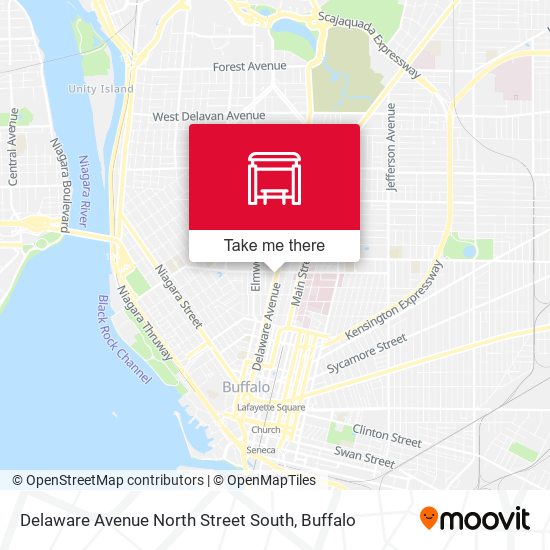 Delaware Avenue North Street South map