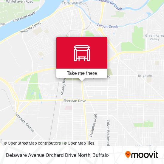 Delaware Avenue Orchard Drive North map