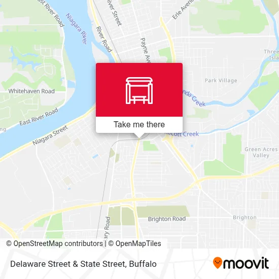 Delaware Street & State Street map