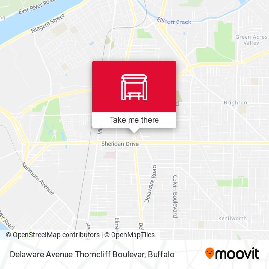 Mapa de Delaware Avenue Thorncliff Boulevar
