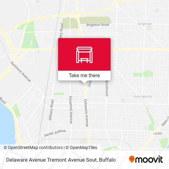 Mapa de Delaware Avenue Tremont Avenue Sout