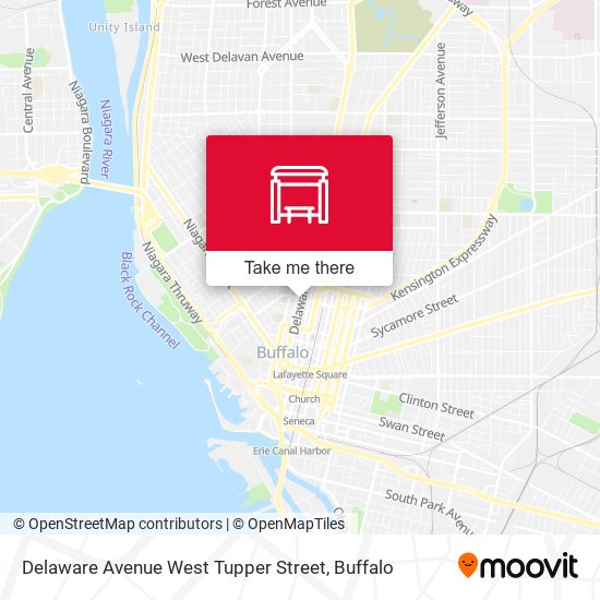 Mapa de Delaware Avenue West Tupper Street