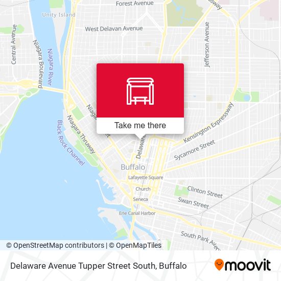 Delaware Avenue Tupper Street South map