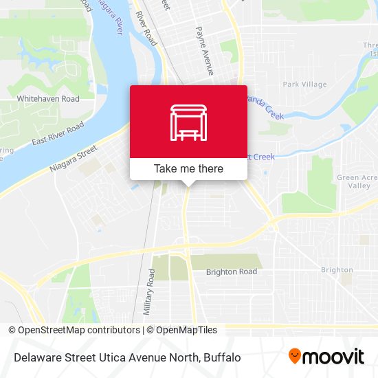 Mapa de Delaware Street Utica Avenue North