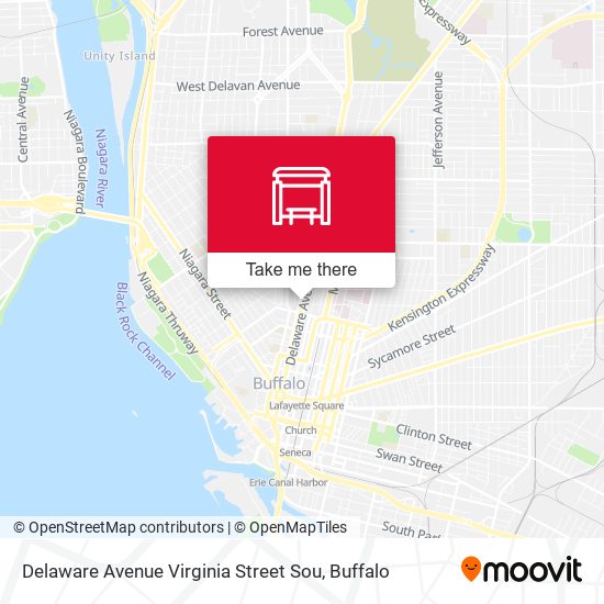 Delaware Avenue Virginia Street Sou map