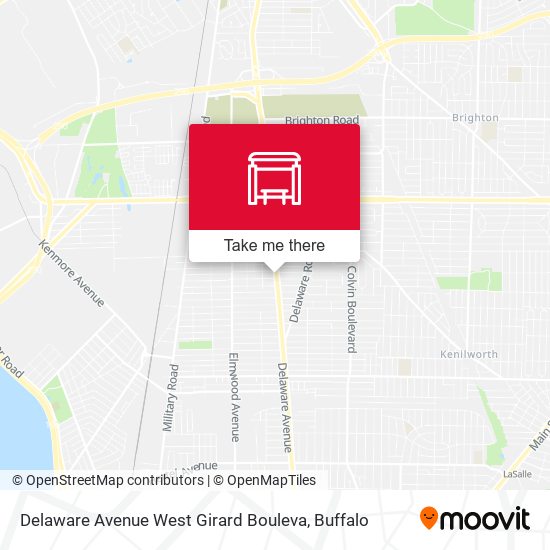 Mapa de Delaware Avenue West Girard Bouleva