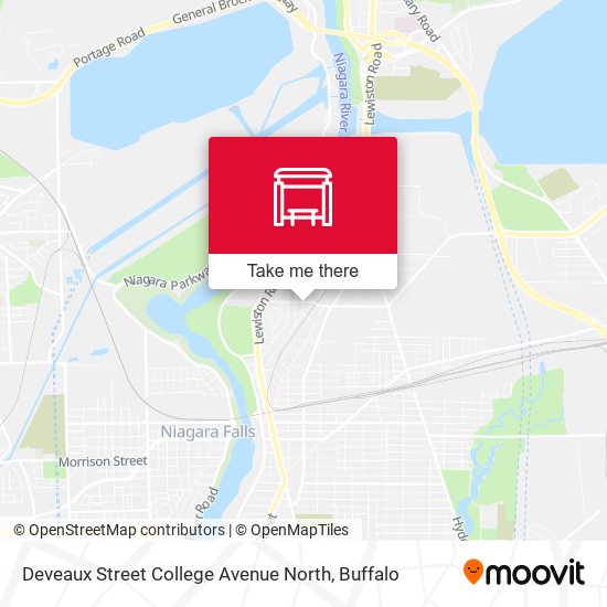 Deveaux Street College Avenue North map
