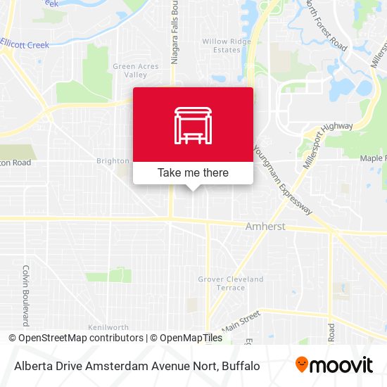 Mapa de Alberta Drive Amsterdam Avenue Nort