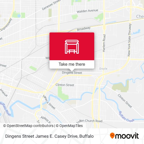 Dingens Street James E. Casey Drive map