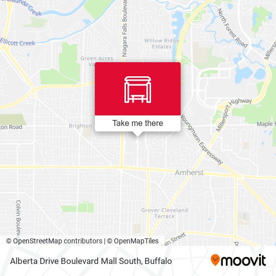 Alberta Drive Boulevard Mall South map