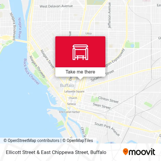 Ellicott Street & East Chippewa Street map