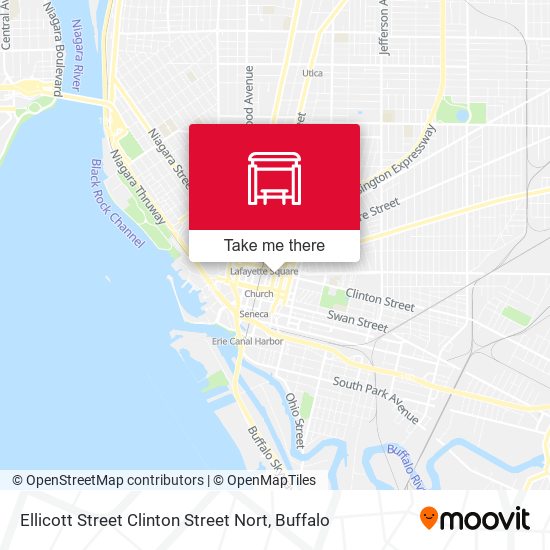 Mapa de Ellicott Street Clinton Street Nort
