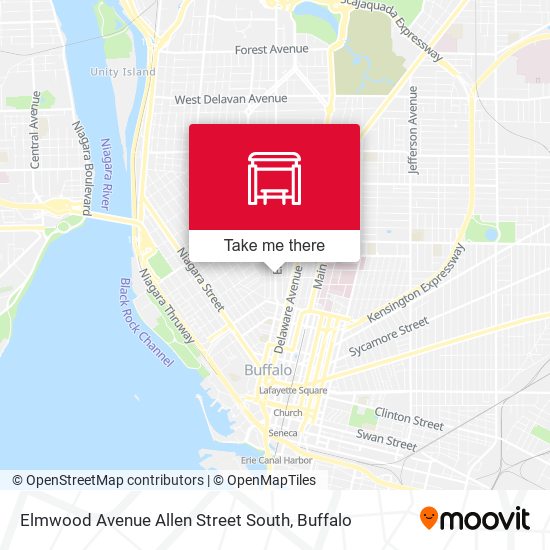 Elmwood Avenue Allen Street South map