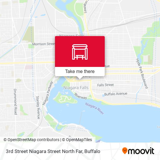 Mapa de 3rd Street Niagara Street North Far