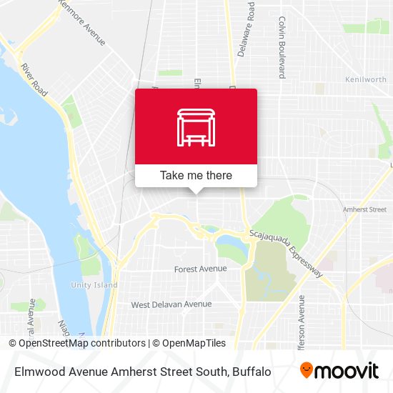 Mapa de Elmwood Avenue Amherst Street South