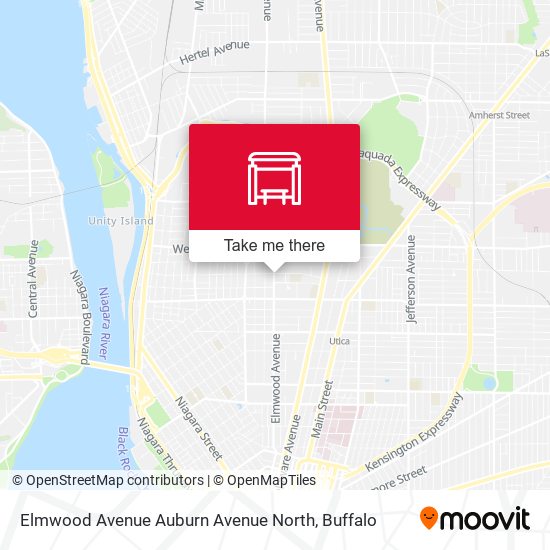 Mapa de Elmwood Avenue Auburn Avenue North