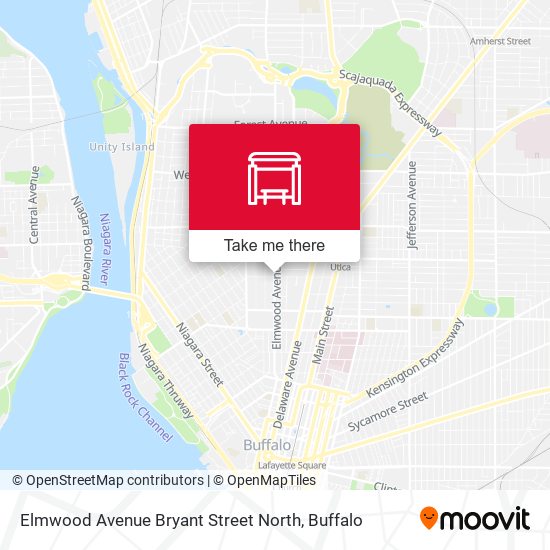 Mapa de Elmwood Avenue Bryant Street North