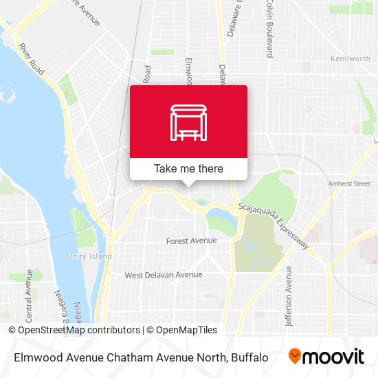 Mapa de Elmwood Avenue Chatham Avenue North