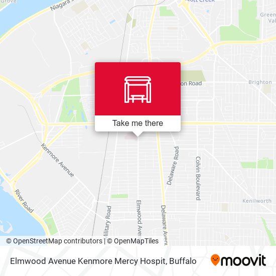 Elmwood Avenue Kenmore Mercy Hospit map