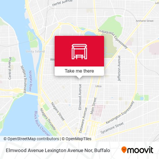 Elmwood Avenue Lexington Avenue Nor map