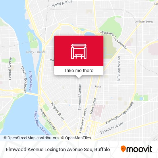 Mapa de Elmwood Avenue Lexington Avenue Sou