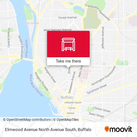 Mapa de Elmwood Avenue North Avenue South