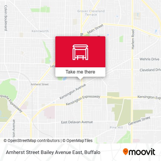 Mapa de Amherst Street Bailey Avenue East