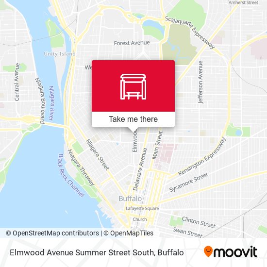 Elmwood Avenue Summer Street South map